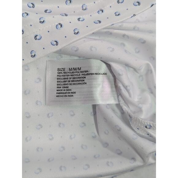 Greg Norman ML75 Play Drive Golf Polo River Drive White Size Medium NWT - Picture 6 of 9